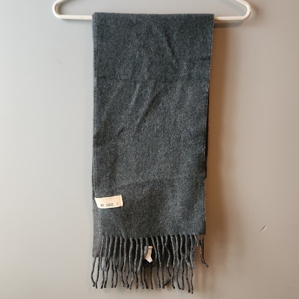 Gap 100% Wool Fringe Scarf Made In Italy - Picture 1 of 4